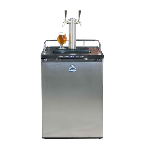 Keg King Kegerator with Dual Tower Stainless Intertap Faucets Temp