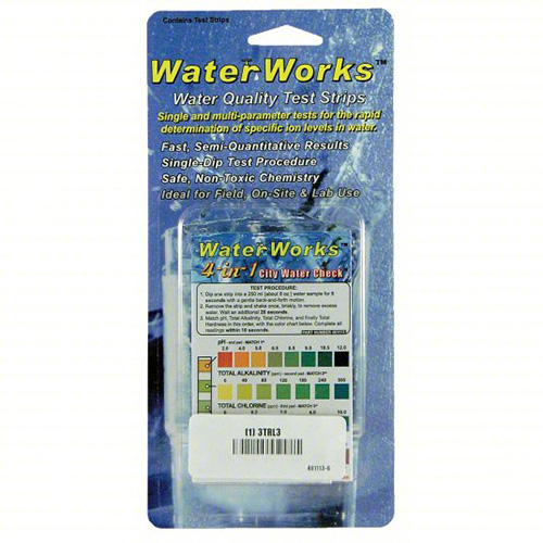 Water Quality Test Strips - Waterworks City Water Check - 6 Tests - 4 in 1 strips