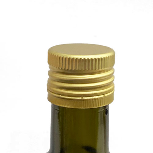 31.5 mm Screw Cap with Oil Fitment for Marasca and Dorica Bottles - GOLD Aluminum with Tamper Evident Seal - Single 1