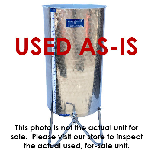 USED - AS-IS - Marchisio Variable Capacity Stainless Tank - 40 gallons - 150 liters - 1/2