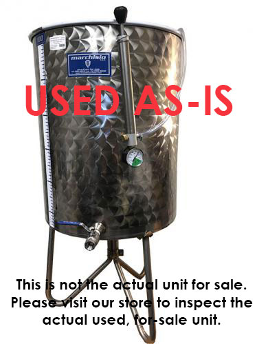 USED - AS-IS - Marchisio Variable Capacity Stainless Tank - 26 gallons WIDE BODY - 100 liters - 1/2