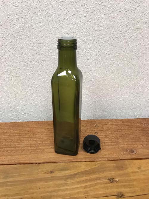 UNAVAILABLE UNTIL ANTICIPATED JULY 2023 ARRIVAL - 1 Liter Marasca Bottle, Antique Green, Screw Top WITHOUT CAP - Singles or Pack of 20 1