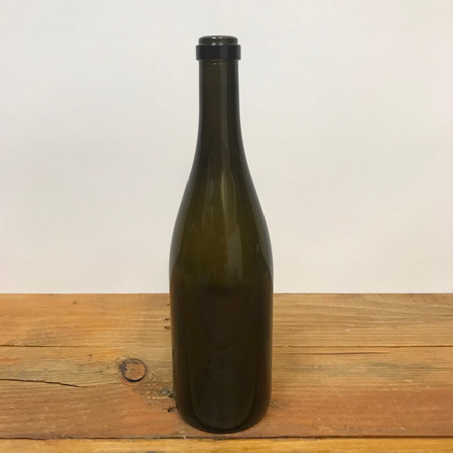 750 mL Antique Green Burgundy Wine Bottles, Push-Up, Euro Neck, Case of 12