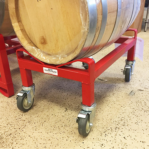 UNAVAILABLE WITH UNKNOWN ETA - Single Barrel Rack on Casters for 15 to 30 gallon Barrels | The Beverage People 1