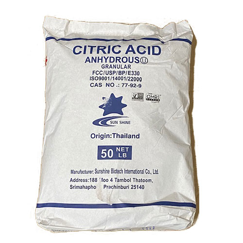 Citric Acid - 50 lbs