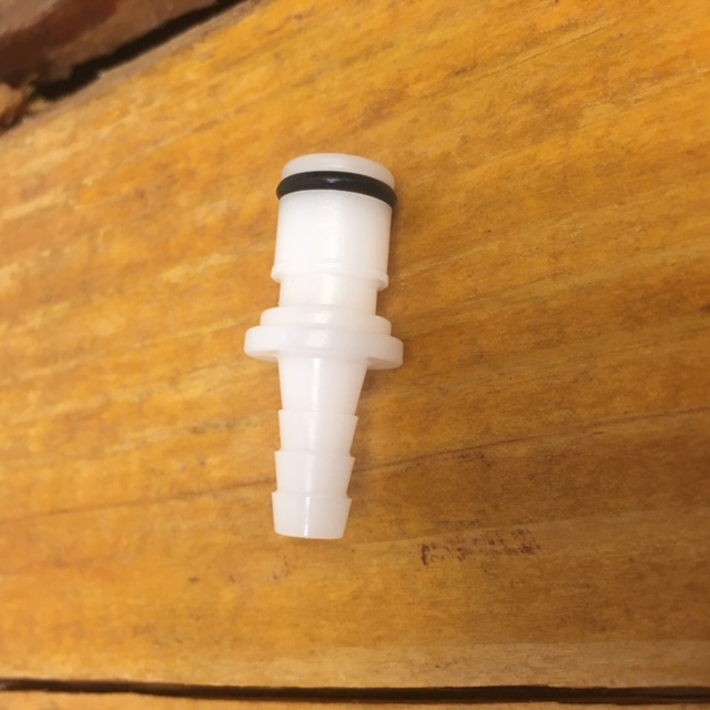 Quick Disconnect - 1/4 in. hose barb - acetal plastic - MALE SIDE ONLY