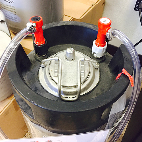 5 Gallon Used Keg System with 5 gallon Used Pin Lock Syrup Tank The