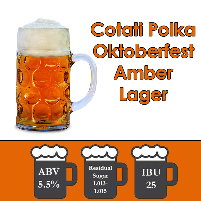 Cotati Polka - Oktoberfest Lager - 5 gallon - Partial Mash Extract Beer Kit - 5 Gal