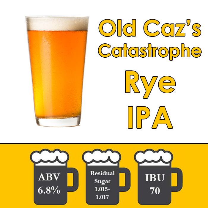 Old Caz's Catastrophe - Rye IPA - Partial Mash Extract Beer Kit - 5 Gal