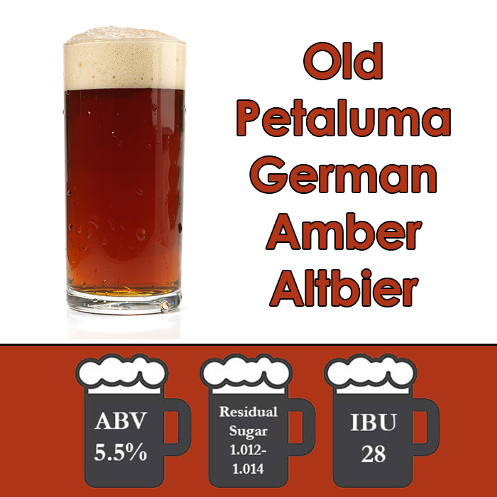 TEMPORARILY UNAVAILABLE - Old Petaluma - German Amber Altbier - All Grain Beer Kit - 5 gal