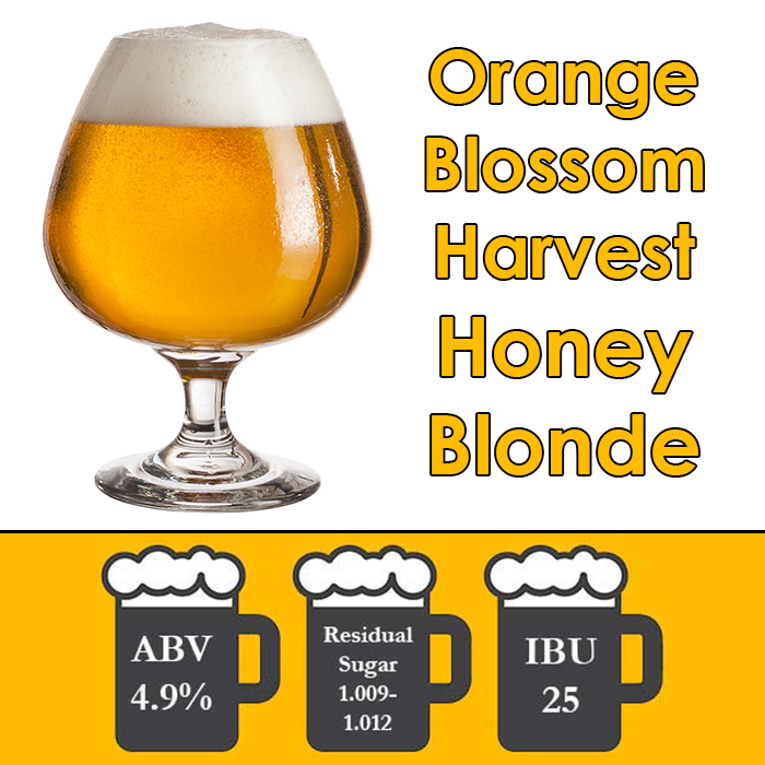 Orange Blossom Harvest - Honey Blonde Ale - All Grain Beer Kit - 5 Gal