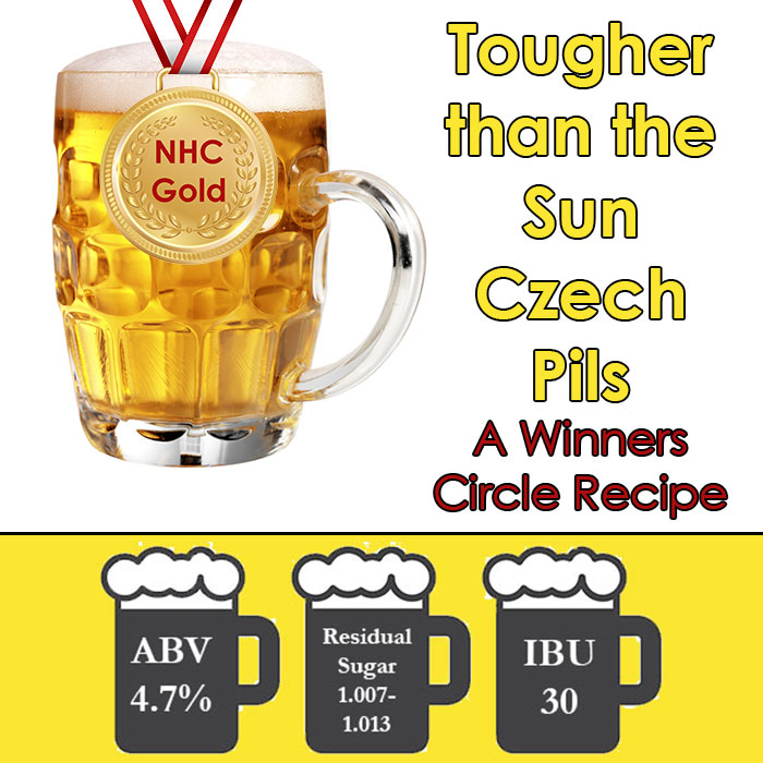 Tougher than the Sun - Czech Pilsner - Gold Medal Winner 2021 NHC - All Grain Beer Kit - 5 Gal
