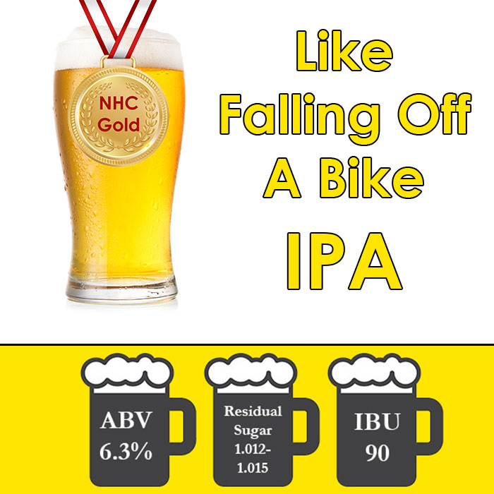 Like Falling Off A Bike IPA - Gold Medal Winner 2023 NHC - All Grain Beer Kit - 5 Gal