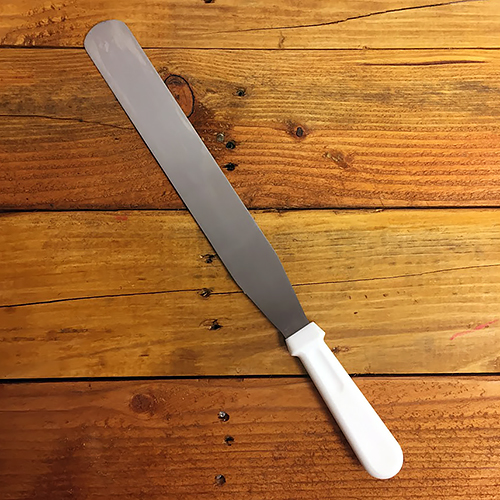 CLOSEOUT - Curd Cutting Knife, 12 SS with Rounded Blade and polyethylene handle