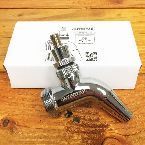 Intertap Forward Sealing Beer Faucet, Chrome Plated