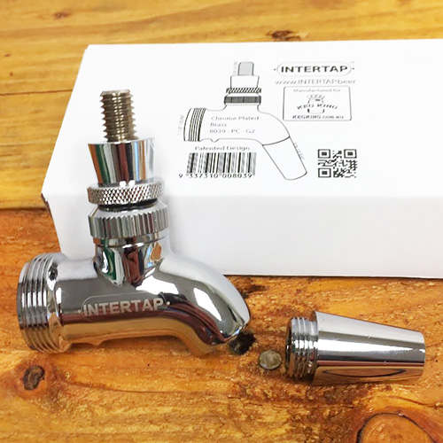 Intertap Forward Sealing Beer Faucet, Chrome Plated 1