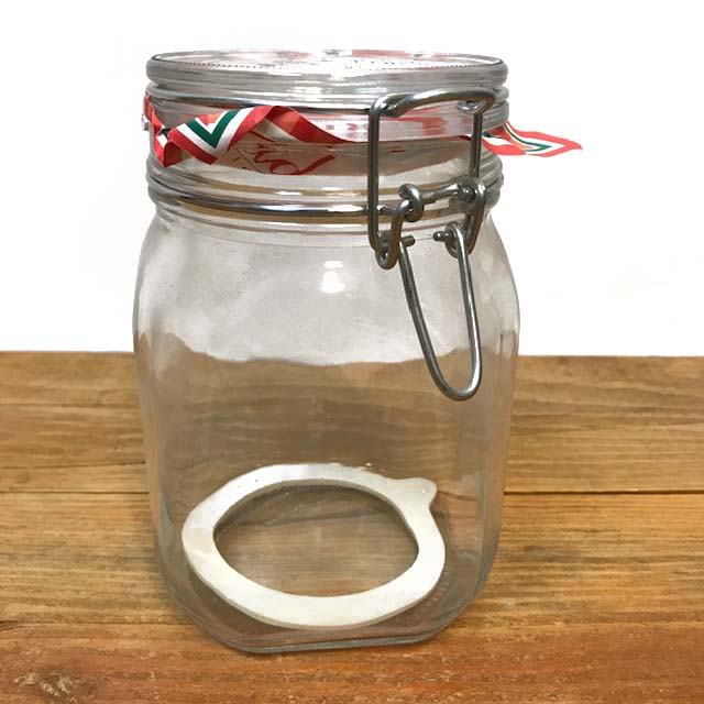 UNAVAILABLE WITH UNKNOWN ETA - Flip Top Glass Jar - 1 Liter - Bormioli Rocco Fido Jar for Preserving & Storage