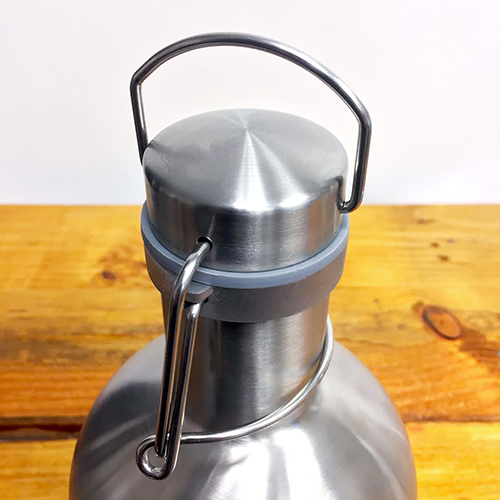CLOSEOUT - Growler -Stainless Steel - Wide Mouth - Flip Top - 67 oz. (2L) 1