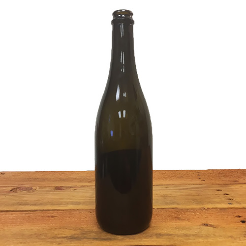 750 mL Amber Champagne Bottle - 26 mm Crown Cap - 12/cs