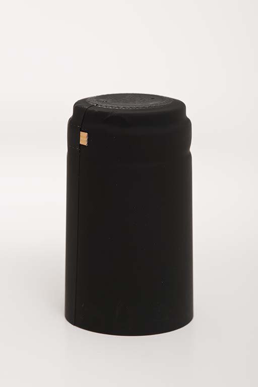 Black Matte OVERSIZE Capsule for Bar Top & Euro-Neck - PVC Heat Shrink Sleeve - Single 1