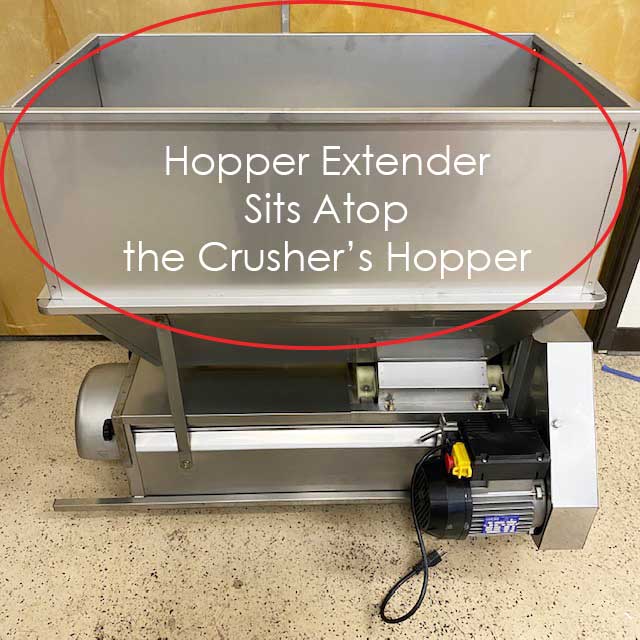 Hopper-Extender-Stainless-for-Electric-Marchisio-Crushers