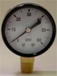 Replacement Regulator Low Pressure Gauge, 60#, Right Hand Thread (1/4MPT)