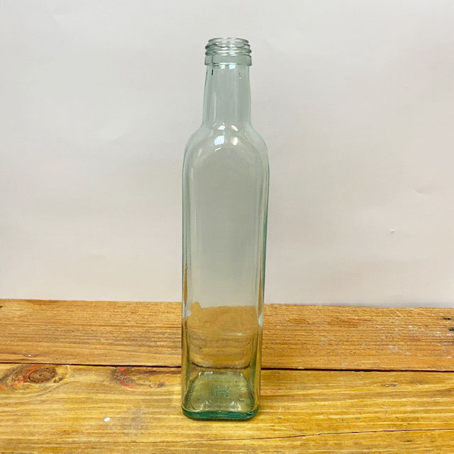 UNAVAILABLE UNTIL ANTICIPATED JULY 2023 ARRIVAL - 500 mL Marasca Bottle, Clear Flint, Screw Top WITHOUT CAP - Singles or Pack of 28