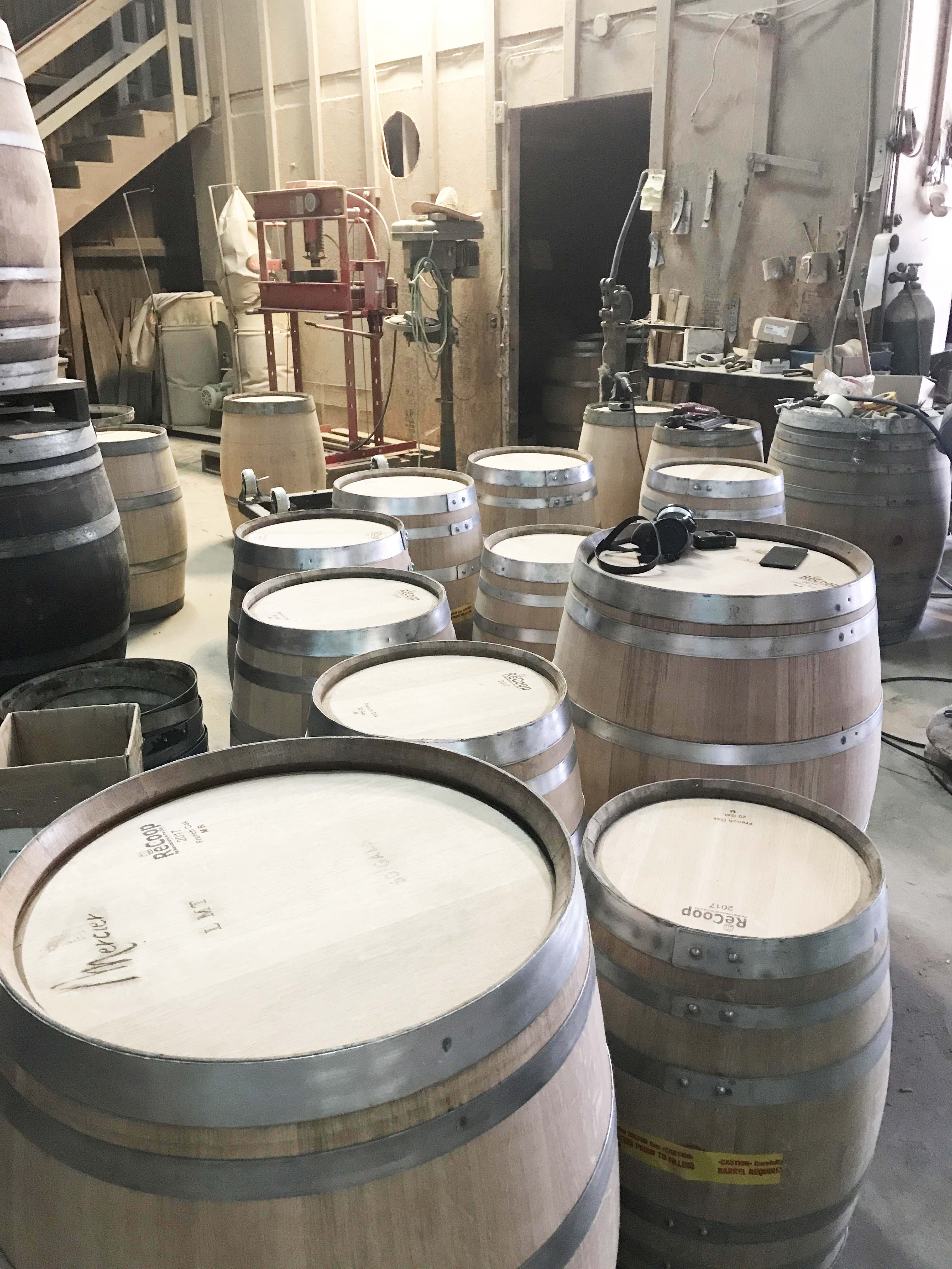 Preparation of Wine Barrels For Sale at The Cooperage