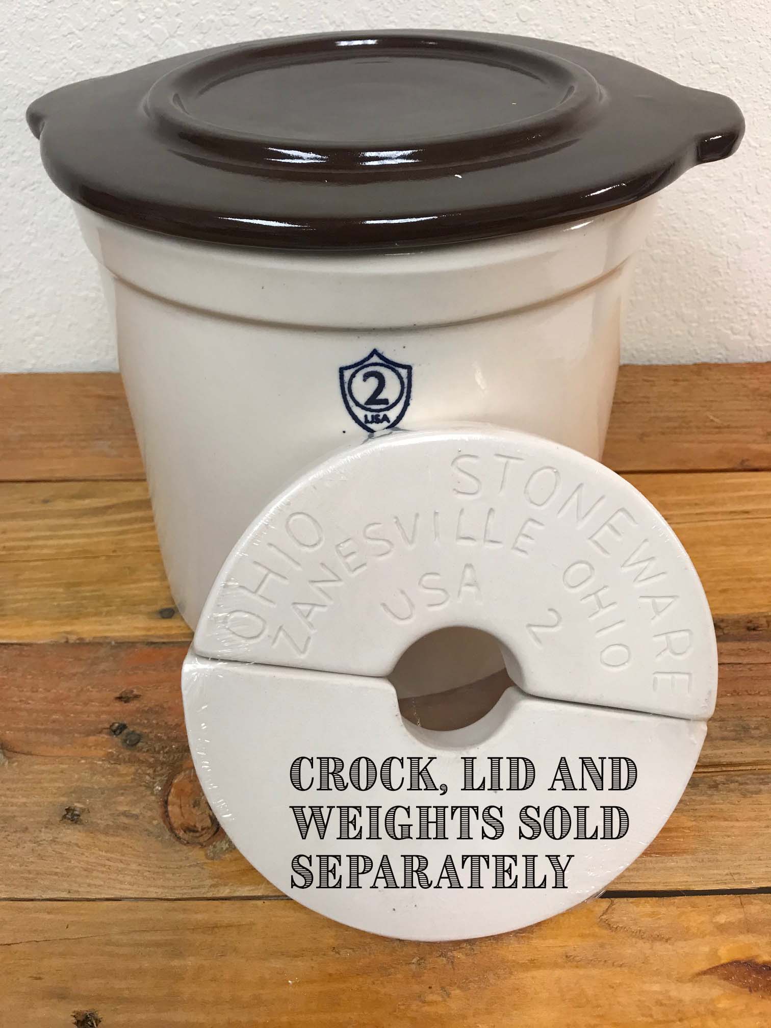 DISCONTINUED - Ohio Stoneware Bristol Preserving Crock - 2 gallon 1