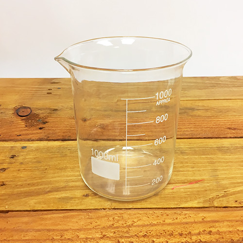 1000 mL Beaker, Low form borosilicate glass/student grade