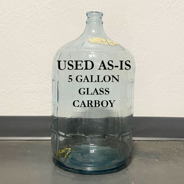 USED AS-IS - 5 gallon glass carboy