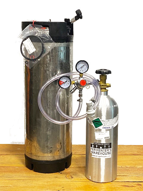 DISCONTINUED - 5 Gallon Used Keg System - with 5 gallon Used Pin Lock Syrup Tank