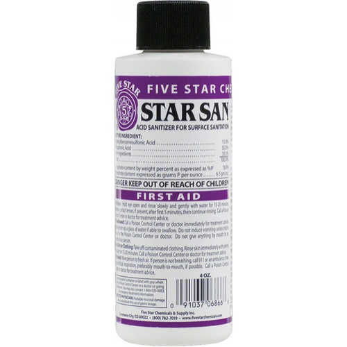Star-San 5 Star Sanitizer, 4 oz.