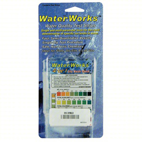 Water Quality Test Strips - Waterworks™ City Water Check - 6 Tests - 4 in 1 strips