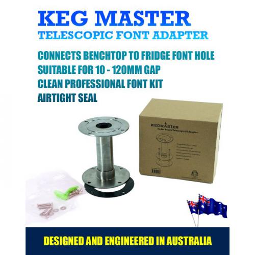 Under Bench Telescopic Adapter for Kegerator Tower - Keg King