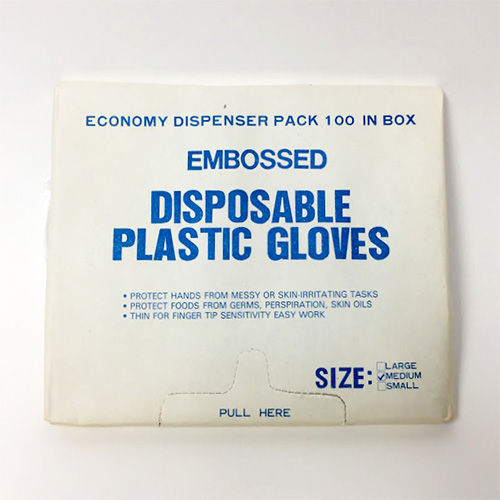 DISCONTINUED - Disposable Plastic Gloves - 100 Pack