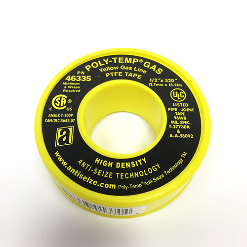 Yellow Teflon Tape for Gas