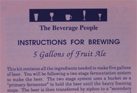Fruit Ale - 5 gallon Partial Mash Extract Beer Kit with Fruit Flavoring