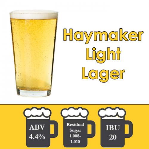 Haymaker - American style Light Lager - Partial Mash Extract Beer Kit - 5 Gal