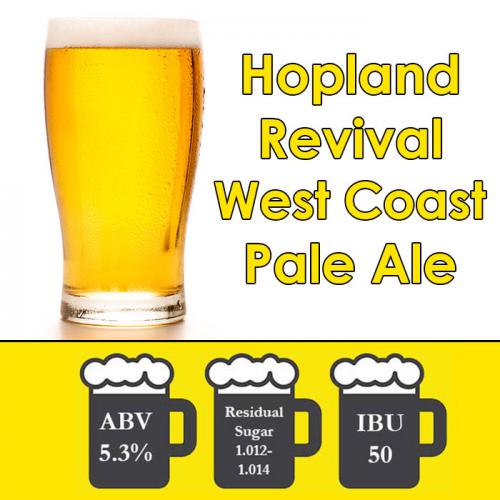 Hopland Revival - West Coast Pale Ale - Basic No-Mash Extract Beer Kit - 5 Gal