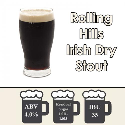 DISCONTINUED - Rolling Hills - Irish Dry Stout - All Grain Beer Kit - 5 gal