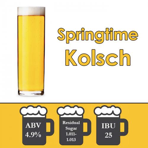 Springtime - Kolsch - 5 gallon - Partial Mash Extract Beer Kit - 5 Gal