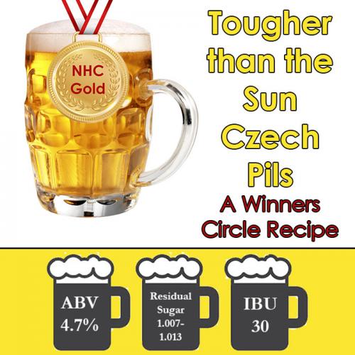 Tougher than the Sun - Czech Pilsner - Gold Medal Winner 2021 NHC - All Grain Beer Kit - 5 Gal