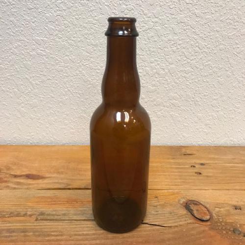 DISCONTINUED - 375 ml  Belgian Beer Bottle - 11.9 oz  Amber Flat Bottom 26 mm Crown Cap - 12/case