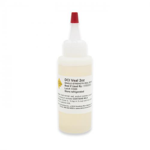 Calf Rennet - Liquid 2 oz. - Treats 50-100 Gallons Milk - 300 IMCU/ml