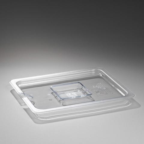 CLOSEOUT - Polycarb Cheese Ripening Pan Cover, Slotted (10 3/8 x 12 3/4)