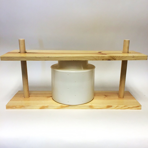 DISCONTINUED - Cheese Press, Sonoma Style, wood with polyurethane finish (add your own weights)