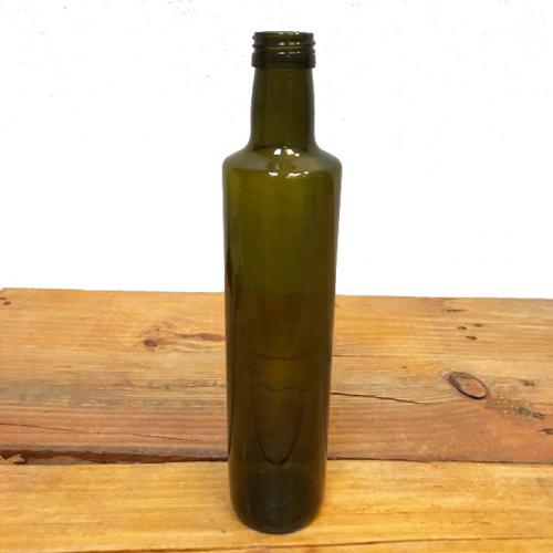 DISCONTINUED - 500 mL Dorica Bottle, Antique Green, Screw Top WITHOUT CAP - Singles or Pack of 24