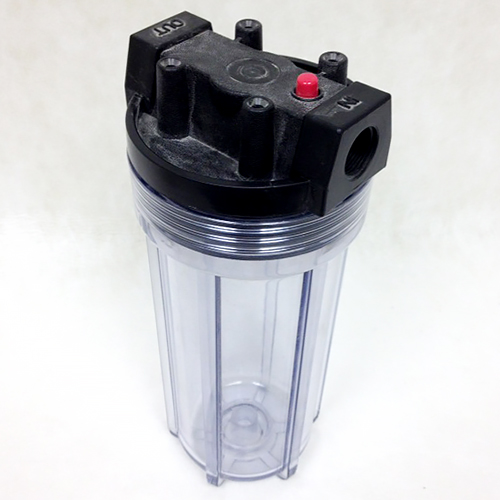 TEMPORARILY UNAVAILABLE WITH UNKNOWN ETA - Filter Housing - 10 inch - Clear Plastic with 1/4 NPT