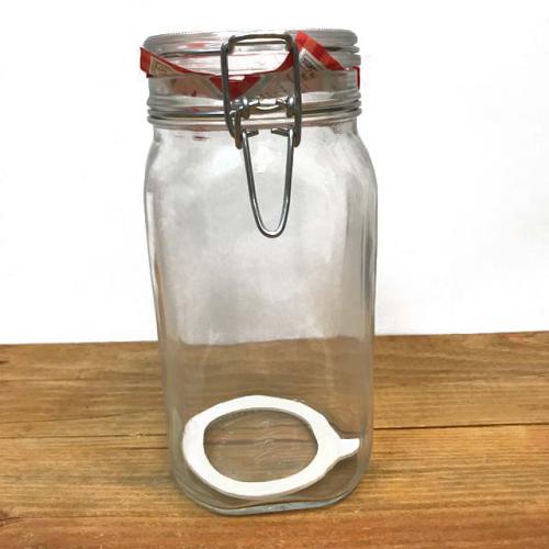 Flip Top Glass Jar - 1.5 Liters - Bormioli Rocco Fido Jar for Preserving & Storage
